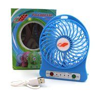 ReFeng Personal Battery Operated Fan Rechargeable with LED Light, Quiet (Green) N2