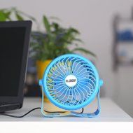 Battery Desk Fan Rechargeable Table Fan, Quietness, Stepless Speed Adjustable 5&quot; (Black) N2