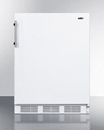 Summit FF61ADA 24&quot; ADA Compliant Freestanding Compact Refrigerator with 5.5 cu. ft. Capacity Wine Shelf Crisper...