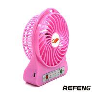 ReFeng Personal Battery Operated Fan Rechargeable with LED Light, Quiet (Green) N5