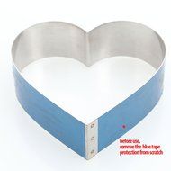 Hanason Stainless Steel Rings Hart Molding Plating Forming Cake Mousse Rings 5pcs