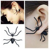 Fashion Women Men Personality Earring Black Ear Stud Spider Lovely Earring Hot