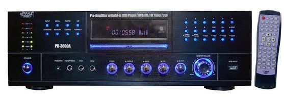 Pyle PD3000A 3000W AM-FM Receiver with Built-In DVD/MP3/USB, PSS8 8-Channel High Power Stereo Speaker Selector...