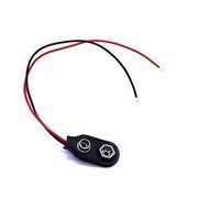 Hosyl I Type Faux Leather Shell 2 Wired 9V Battery Clip Connector 10 Pieces Pack N2