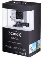 Scinex&reg; WPC20 16GB WiFi HD 1080P 12MP Waterproof Sports Camera + Telescope Pole and Mounts - US Warranty (Silver)