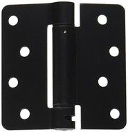 Deltana DSH4R41B Single Action Steel 4-Inch x 4-Inch x 1/4-Inch Spring Hinge by Deltana