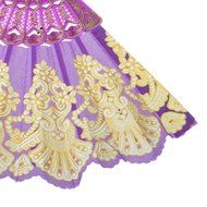 Chinese Foldable Trim Hand Fan Wing Chun Dancing Fan - Purple