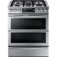 Samsung Appliance NY58J9850WS 30" Slide-in, Dual-Fuel Range with 5 Gas Burners in Stainless Steel N5