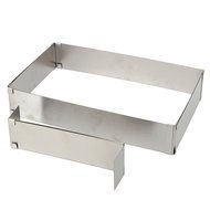 New Stainless Steel Adjustable Rectangle Scalable Mousse Cake Ring Baking Mold N5