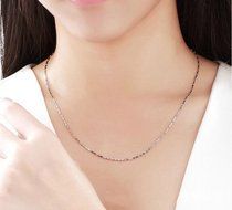 New Arrival 1Pc Women Jewelry 925 Silver Necklace Sophisticated Ingot Chain
