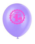 Pink Safari First Birthday Party Blowers, 8ct N20