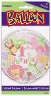 Pink Safari First Birthday Party Blowers, 8ct N23