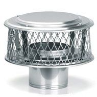 HomeSaver 13866 Stainless Steel HomeSaver Guardian 8" Round 304 Alloy Stainless Steel Chimney Cap wi