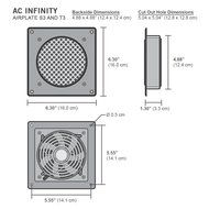 AC Infinity AIRPLATE S3, Quiet Cooling Fan System 6" with Speed Control, for Home Theater AV Cabinets N2