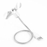 Water &amp; Wood Metal Flexible Neck Plastic Two Blades USB Mini Fan for PC Laptop