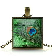 Frybrid Women Heart Leaf Key Peacock Pendant Sweater Chain Necklace N2