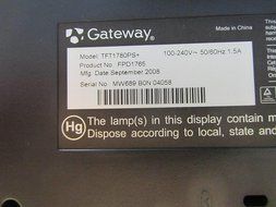 TFT1780PS+ Gateway TFT1780PS+ GATEWAY TFT1780PS+ N3