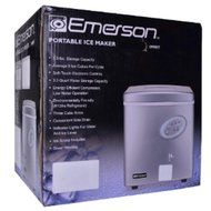 Emerson Portable 26 lbs Ice Maker Refrigerator w/Ice Scoop &amp; Electronic Controls