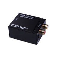 CSRET Digital to Analog Audio Converter Adapter, Coax and Optical/Toslink to RCA L/R Output with 3.5mm Jack Support... N3