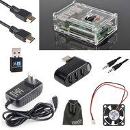 Sliced Enclosure Clear Case, Wall Charger, Cooling Fan, HDMI Cable, Wifi USB Adapter, Hub... N6