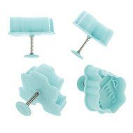 Sher Cookie Cutter Plunger Cutter Pie Crust Mold Biscuit Baby Set (4pcs/set) N3
