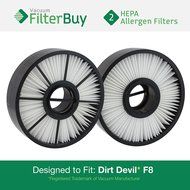 2 - Dirt Devil F8 (F-8) HEPA Replacement Filter, Part # 3UD0280001. Designed by FilterBuy to fit Dirt Devil Ultra...