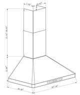 XtremeAir UL02-W36 Wall Mount Range Hood with 900 CFM Baffle Filters/Grease Drain Tunnel, 36" N5