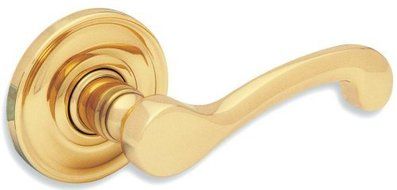 Baldwin 5445.030.PRIV Classic Lever Privacy Entry Set, Polished Brass by Baldwin