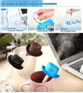 MKLOT Mini Portable Air Humidifier Cowboy Cap USB Power Air Purifying Humidifier Set Mist Output Fresh Moist Can... N3