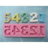 Sher Large Size 0-9 Numbers Shaped Fondant Cake Chocolate Silicone Mold N4