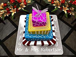 Euro Tins multi layer cake pans Topsy Turvy Square 4 tier wedding cake pan - cake tin set with detachable stand N3