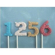 Sher Large Size 0-9 Numbers Shaped Fondant Cake Chocolate Silicone Mold N5