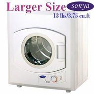 Sonya Portable Compact Small Laundry Dryer Apartment Size 110vstainless Steel Drum Transparent Lid 8.8lbs Capacity... N8