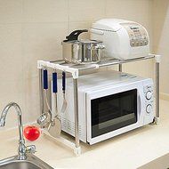 Stainless Steel Microwave Stand Microwave Oven Stand Kitchen Microwave Stand Storage Rack N2