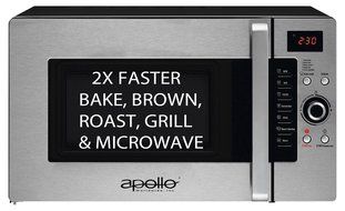 Apollo Half Time Convection Microwave. More Than a Microwave. Bake, Brown, Roast, Grill, 2X Faster. 1.2 Cu.Ft.... N7