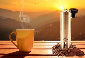 Burr Manual Coffee Bean Hand Crank Ceramic Mill Grinder. Turkish, French Press, Espresso, Br&ouml;y&ecirc;ur. Adjustable... N9