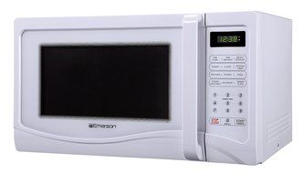 Emerson MW1107W, 1.1 CU. FT. 1000 Watt, Touch Control, White Microwave Oven N3