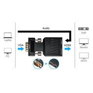 VGA to HDMI Adapter, VANDESAIL&reg; HDMI Female to VGA Male Converter Gold Plated Plug with Audio Cable for PC HDTV... N6