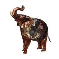 Decobreeze Home Indoor Room Decorative Tabletop Figurine Fan - African Elephant