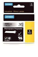 DYMO Rhino Permanent Adhesive Polyester Label Tape, 1-inch, 18-foot Cassette, Metallic (1805434) by DYMO