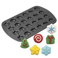 Wilton Holiday Christmas Cookie Mold Pan 24-Cavity