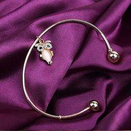 New Style Fashion Women Owl Rhinestone Gold Plated Cuff Bracelet Bangle Jewelry N2