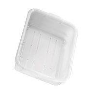 Tablecraft Milky White 7" Deep Freezer Drain Box with Holes