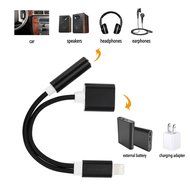 Dreamvasion 2 in 1 Lightning to 3.5mm Headphone Audio Adapter, [Aluminum alloy] 8Pin Lightning Port to 3.5mm Port... N4