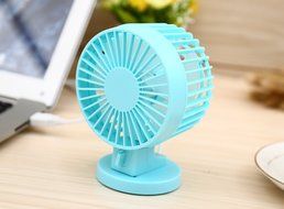 QH USB Mini Portable Double-vane Desk Fan Electric Computer Super Mute Cooler Fan (White) N2