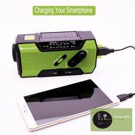 RunningSnail Solar Crank NOAA Weather Radio For Emergency, with 2000mAh Power Bank, Flashlight and Reading Lamp N5
