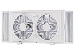 Homebasix F-5280A Fan Window Twin Wht 2Sp 7In