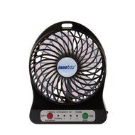 innobay 4-inch Personal Battery Operated Fan Rechargeable with LED Light, Quiet (Black)