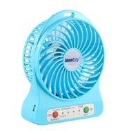 innobay 4-inch Personal Battery Operated Fan Rechargeable with LED Light, Quiet (Black) N2