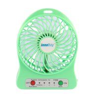 innobay 4-inch Personal Battery Operated Fan Rechargeable with LED Light, Quiet (Black) N3